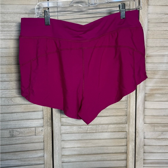 EUC Title Nine Wahine Swim Shorts Magenta Berry Pink 2.5" Mid Rise Lined - Picture 2 of 4